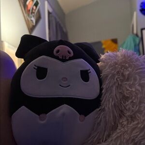 Squishmallows Black and Pink Plush Bag